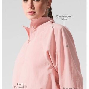Alo yoga Cropped 1/4 Zip Alumni pink quartz Pullover